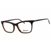 Dkny Ladies Black Rectangular Eyeglass Frames Dk5046 In Black
