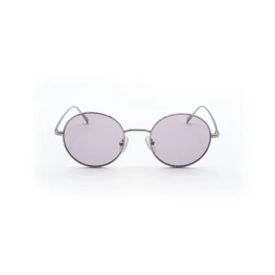 Dkny Ladies Silver Tone Round Sunglasses Dk105s In ["white"]