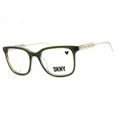 Dkny Ladies Transparent Rectangular Eyeglass Frames Dk5065 In Green