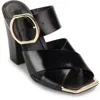 Dkny Lake Womens Leather Slide Block Heels In Black