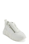 Dkny Women's Lakelyn Zip Platform Sneakers In White