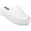 Dkny Laren-platform Slid Womens Slides Wedge Flatform Sandals In White