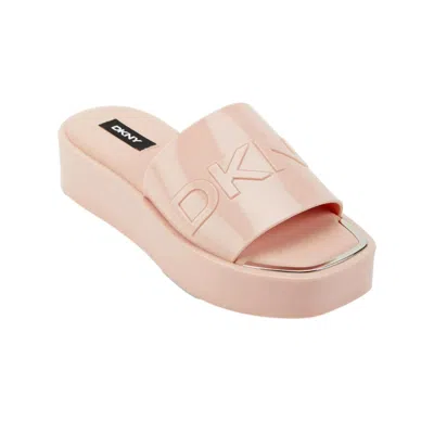 Dkny Laren Platform Slide Jelly Mold Powder Blush Wod K1296573 Women's In Multi