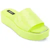 Dkny Laren Platform Slide Womens Slip On Logo Slide Sandals In Multi