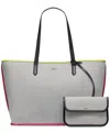 Dkny Large Hallie Tote Bag In Black Multi