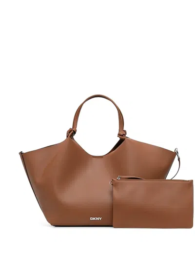 Dkny Grosse Paula Commuter Tote Bag Mit Knoten In Brown