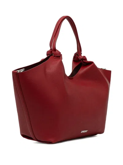 Dkny Large Paulaknotted Handle Tote Bag In Red