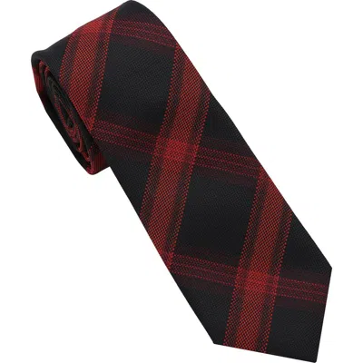 Dkny Large Plaid Tie In Multi