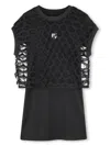 Dkny Layered Dress In Black