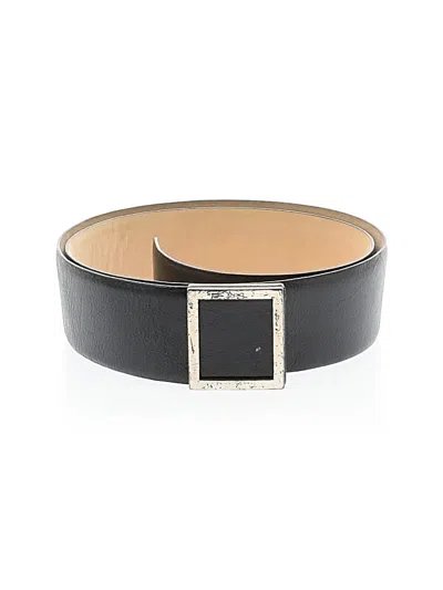 Pre-owned Dkny Leather Belt In Black