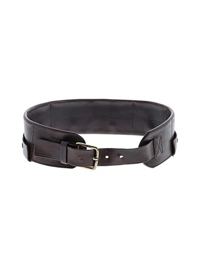Pre-owned Dkny Leather Belt In Brown