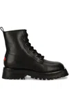 Dkny Leather Boots In Black