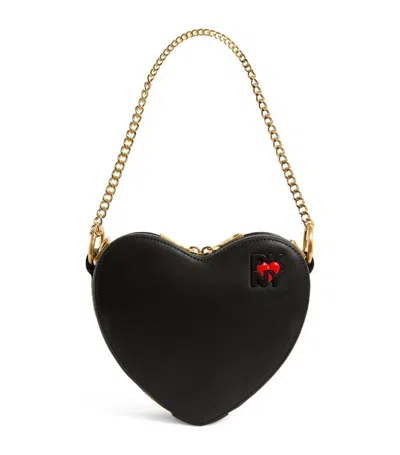 Dkny Leather Heart Of Ny Shoulder Bag In Black