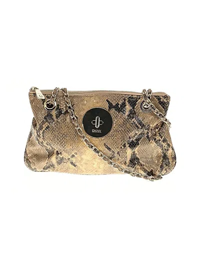 Pre-owned Dkny Leather Shoulder Bag In Brown