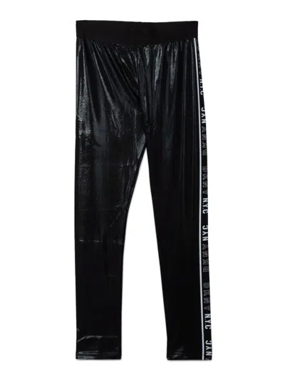 Dkny Kids' Leggings Con Stampa In Black
