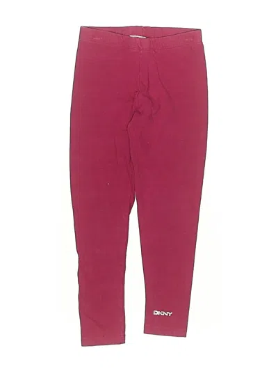Pre-owned Dkny Kids' Leggings In Pink