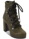Dkny Lenni Womens Faux Leather Lug Sole Booties In Multi