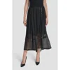 Dkny Leopard Spot Mesh A-line Skirt In Black