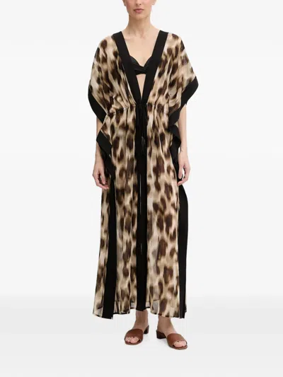 DKNY LEOPARD-PRINT KAFTAN