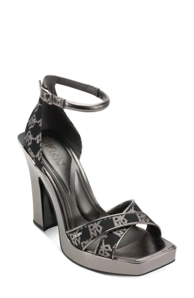 Dkny Linda Ankle Strap Sandal In Black