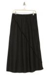 Dkny Linen Blend A-line Skirt In Black