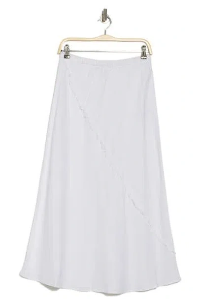 Dkny Linen Blend A-line Skirt In White