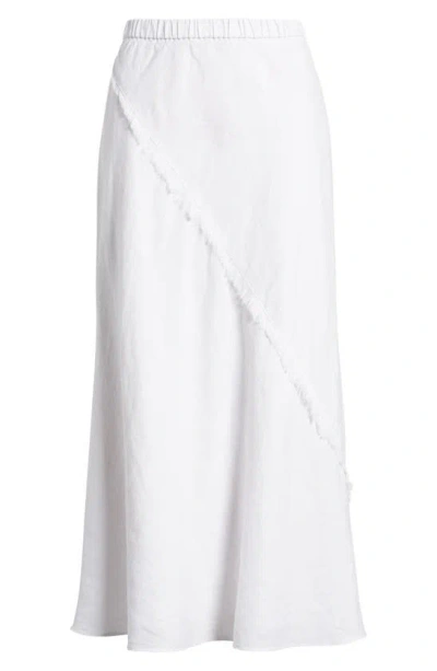 Dkny Linen Maxi Skirt In White