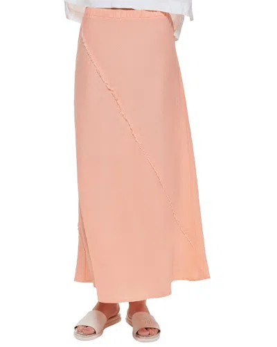 Dkny Linen Midi Skirt In Pink