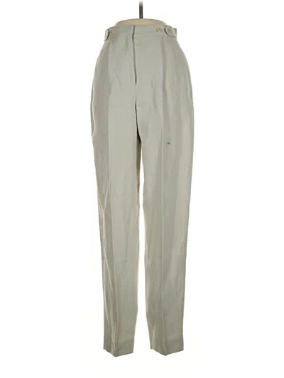 Pre-owned Dkny Linen Pants In Gray
