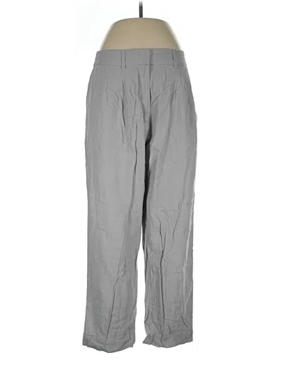 Pre-owned Dkny Linen Pants In Gray
