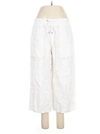 Pre-owned Dkny Linen Pants In White