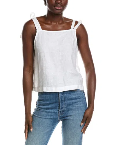 Dkny Linen Tie Strap Top In White
