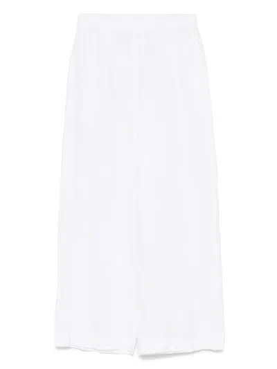 Dkny Linen Trousers In Weiss