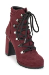 Dkny Linni Lace-up Platform Bootie In Burgundy