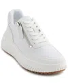 Dkny Lissa Womens Lace-up Manmade Casual And Fashion Sneakers In Bright White