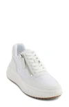 Dkny Lissa Womens Lace-up Manmade Casual And Fashion Sneakers In Bright White