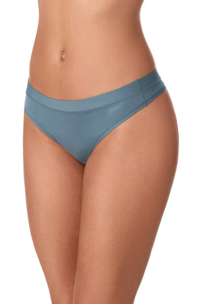 Dkny Litewear Active Comfort Thong In Gray