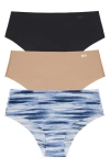 Dkny Litewear Cut Anywhere Assorted 3-pack Hipster Briefs