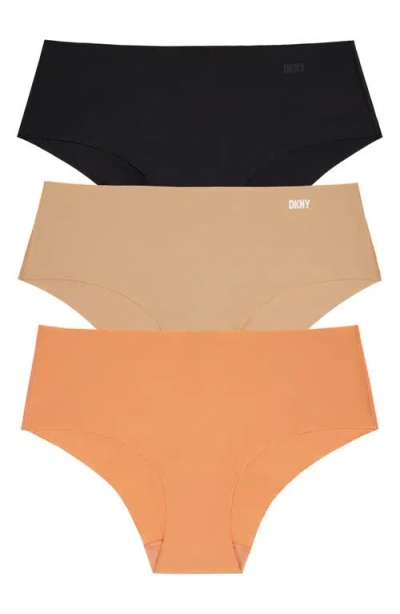 Dkny Litewear Cut Anywear 3-pack Hipster Panties In Multi