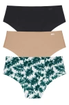 Dkny Litewear Cut Anywhere Assorted 3-pack Hipster Briefs In Multi