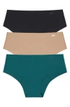Dkny Litewear Cut Anywhere Assorted 3-pack Hipster Briefs In Multi