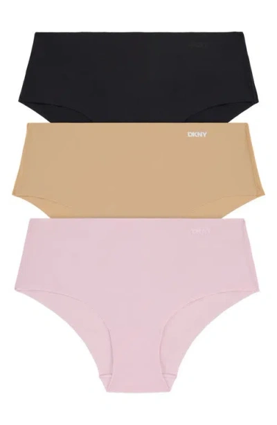 Dkny Litewear Cut Anywear 3-pack Hipster Panties In Multi