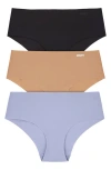 Dkny Litewear Cut Anywear 3-pack Hipster Panties In Animal Print