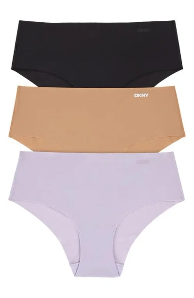Dkny Litewear Cut Anywear 3-pack Hipster Panties In Multi
