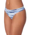 Dkny Litewear Cut Anywear Logo Thong Underwear-dk5026 In Blue