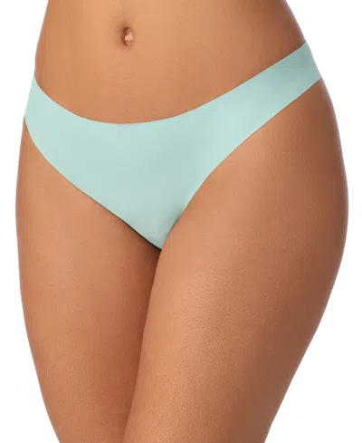 Dkny Litewear Cut Anywear Logo Thong Underwear-dk5026 In Blue
