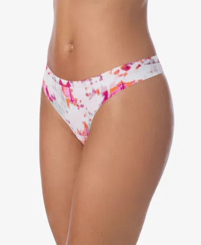 Dkny Litewear Cut Anywear Logo Thong Underwear-dk5026 In Multi