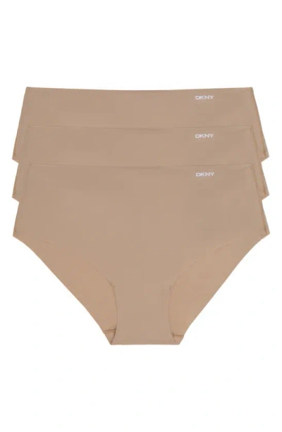 Dkny Litewear Cut Anywhere Assorted 3-pack Hipster Briefs In  Glow