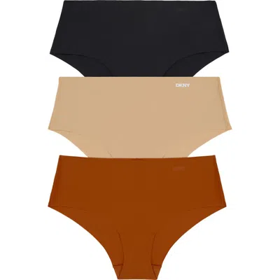 DKNY DKNY LITEWEAR CUT ANYWHERE ASSORTED 3-PACK HIPSTER BRIEFS