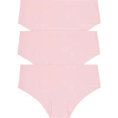 Dkny Litewear Cut Anywhere Assorted 3-pack Hipster Briefs In White